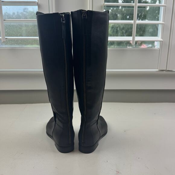 Nine West Black Tall Classic Timeless Almond Toe Tall Riding Boots Women's 5 - Picture 4 of 10